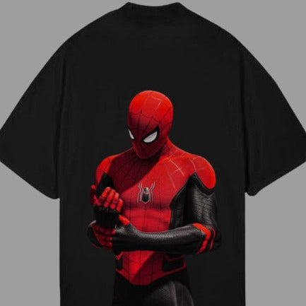 Drop Shoulder Spiderman Style