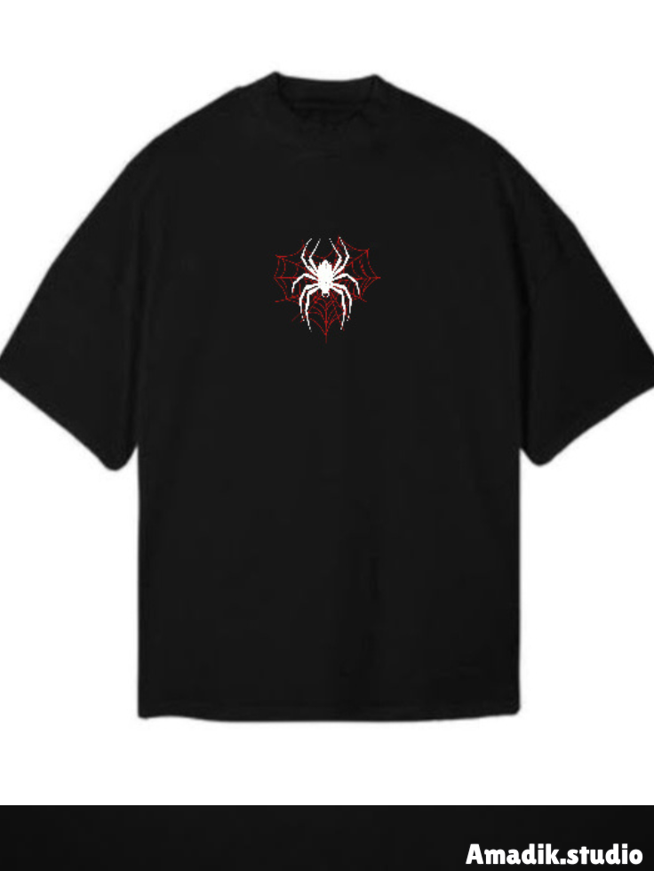 Drop Shoulder Spiderman Style